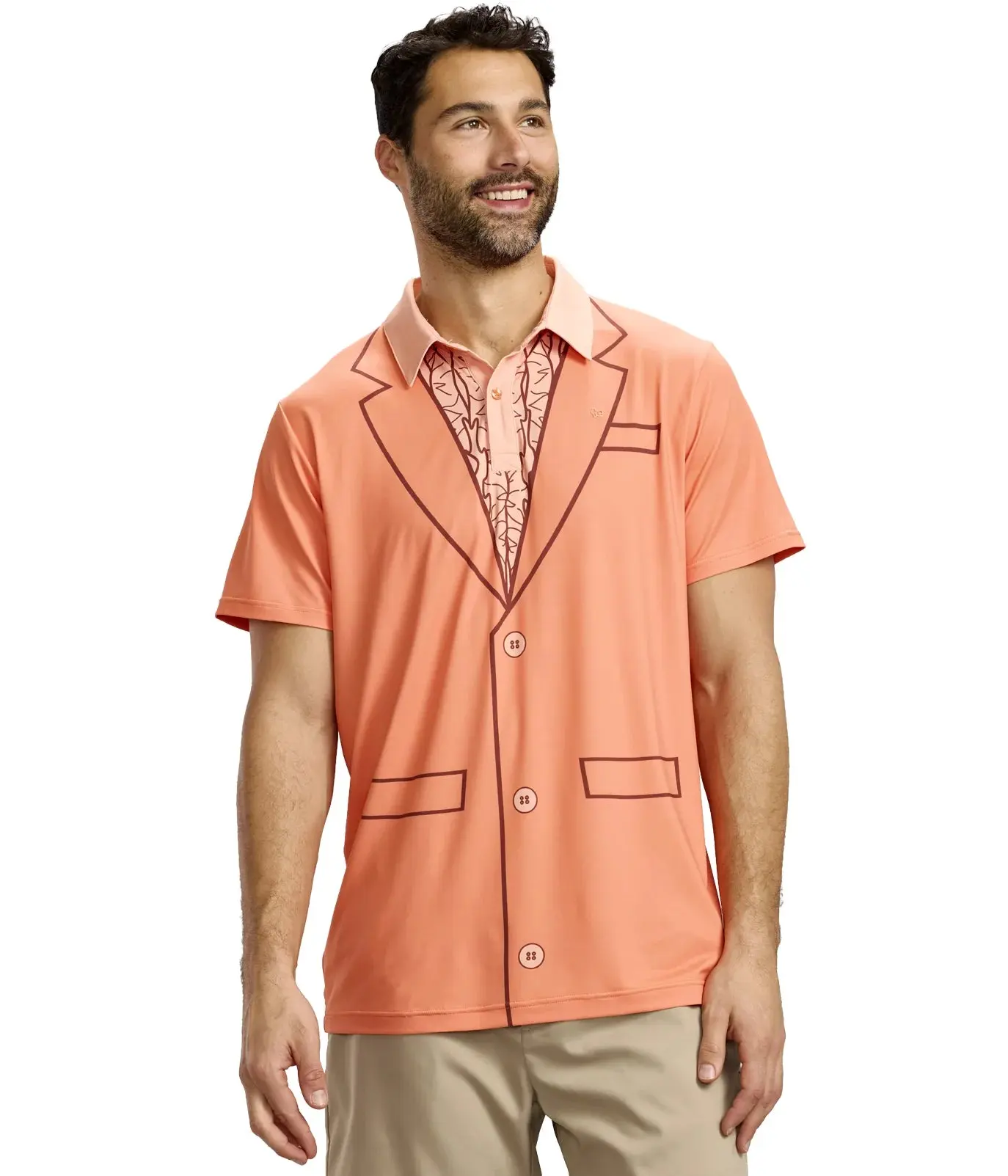 Men's Dumb Orange Tuxedo Pickleball Shirt
