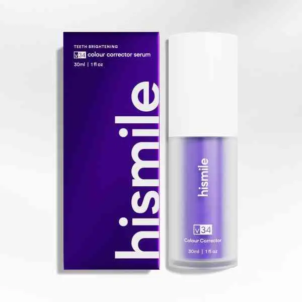v34 Colour Corrector - Tooth Stain Concealer, Teeth Brightening Booster, Purple Toothpaste, Colour Correcting, Hismile V34