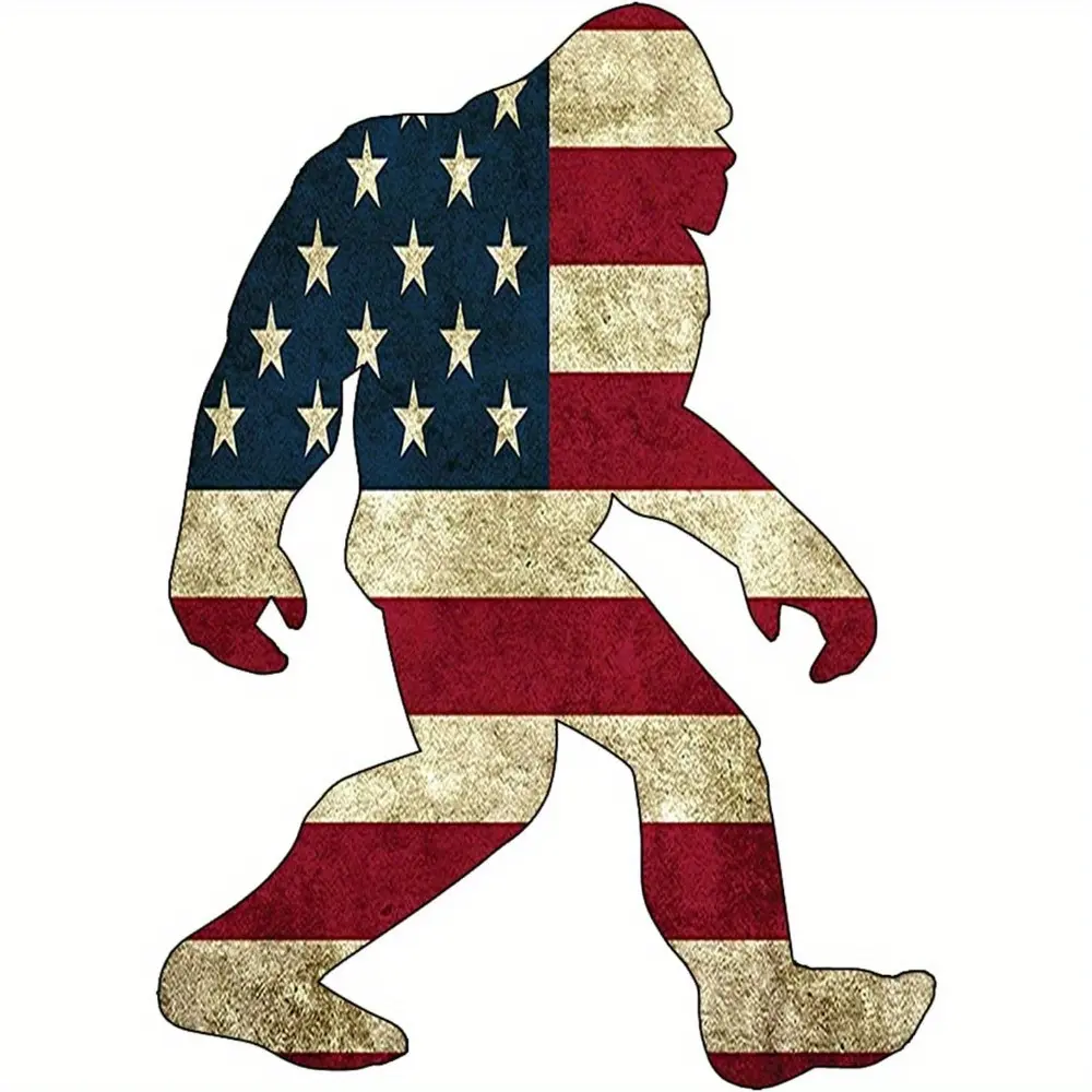 (3pcs) USA Flag Sasquatch Sticker Bumper Car Decal Gift American United States Flag Stickers