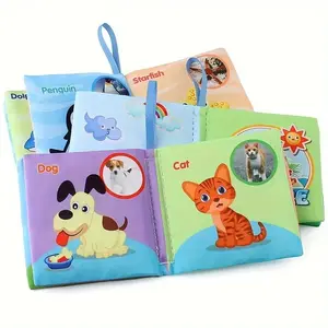 Early Education Cloth Book, 5 Counts/set English Learning Cloth Book, Educational Toy for Kids, Learning Toy for Boys & Girls
