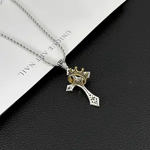 [prayer beads] Crowned Cross Necklace - Versatile Design, Fashionable Style, Christian Necklace for Men & Women, HGift