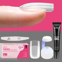 224 Pcs Short Square Nail Kit with File