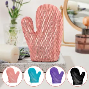 Honeycomb Shower Glove, 1 Count Long Lasting Exfoliating Glove, Body Scrub Glove, Bathing Accessories for Home Bathroom, Personal