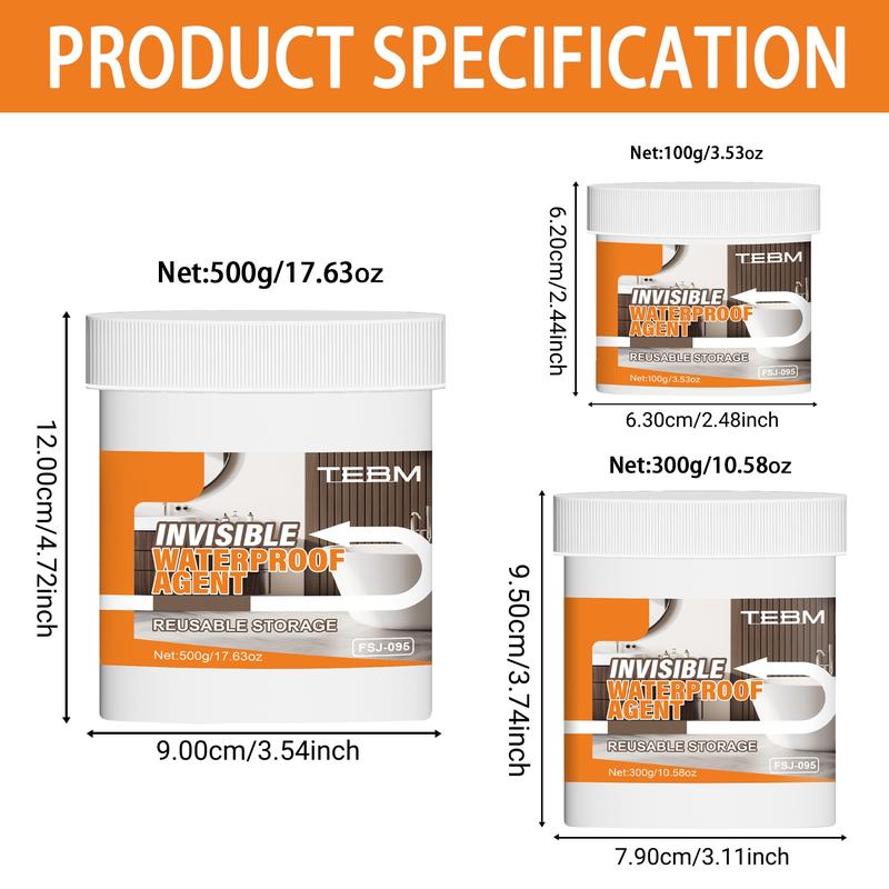 Transparent Waterproof Sealing Glue, Multi-Functional RV Roof Coating, Fast-Drying Flexible Breathable Sealant, for RV Roofs Windows Walls Tiles, Adhesive