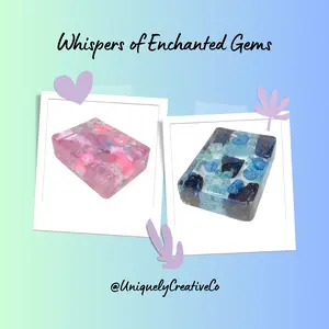 Whispers of Enchanted Gems: Handcrafted Crystal Décor with Pink and Blue Amethyst, Sea Glass, and More
