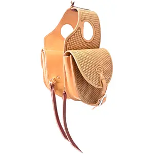 Coolhorse Leather Basket Stamped Saddle Bag