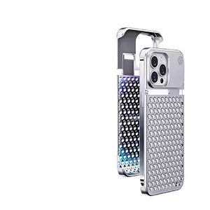 UGIFT Arae for iPhone 15 Pro Max Case, Metal Anti-Fall Heat Dissipation, Anti-Scratch Slim, Aluminum Case for iPhone 15 Pro Max 6.7inch, Gray Smartphone Casing