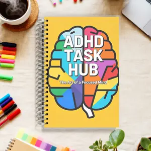 ADHD PLANNER -, Productivity Planner, A Minimalist yet Powerful Daily Organizer for ADHD, Focus on What Matters with Sections for To-Dos, Appointments, & Wins, A5, 108 Pages, Spiral Bound, 100gsm Paper