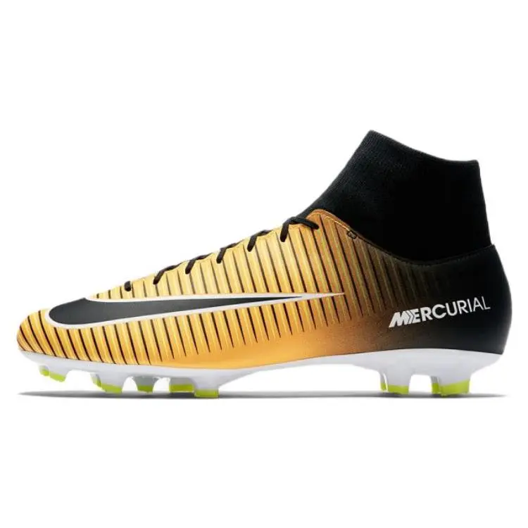 Nike Mercurial Victory 6 DF FG Football Cleats Laser Orange Black' Cushioned Durable Men's Yellow 903609-801