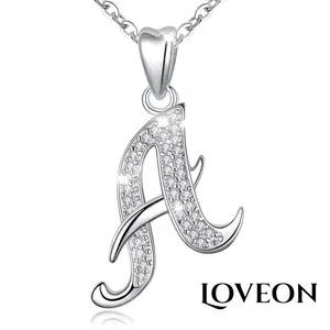 LOVEON S925 Sterling Silver Letter Initial Necklaces:A-ZRestock DealsMonogram Pendants with Cubic Zirconia, ldealJewelry Gifts, Perfect for Valentine's, Birthdays &Anniversaries