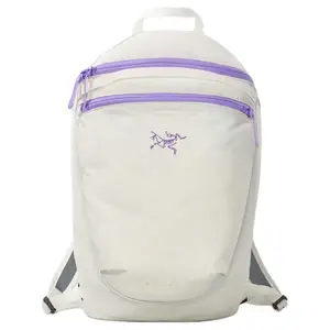 Arcteryx Heliad 15L Ultralight Waterproof Zipper Backpack in Polyester, Unisex Polar White