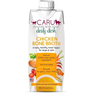 CARU Daily Dish Chicken Broth Meal Topper for Dogs and Cats - 1.1 lbs