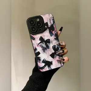 Black Ribbon Bow Eye Mobile Phone Case for Apple 17/16promax//16plus/16/16pro/15promax/15pro/15plus/15/14/14Plus/14Pro/14ProMax/13/13Pro/13ProMax/12/12Pro/12ProMax/11/11Pro/11Pro Max