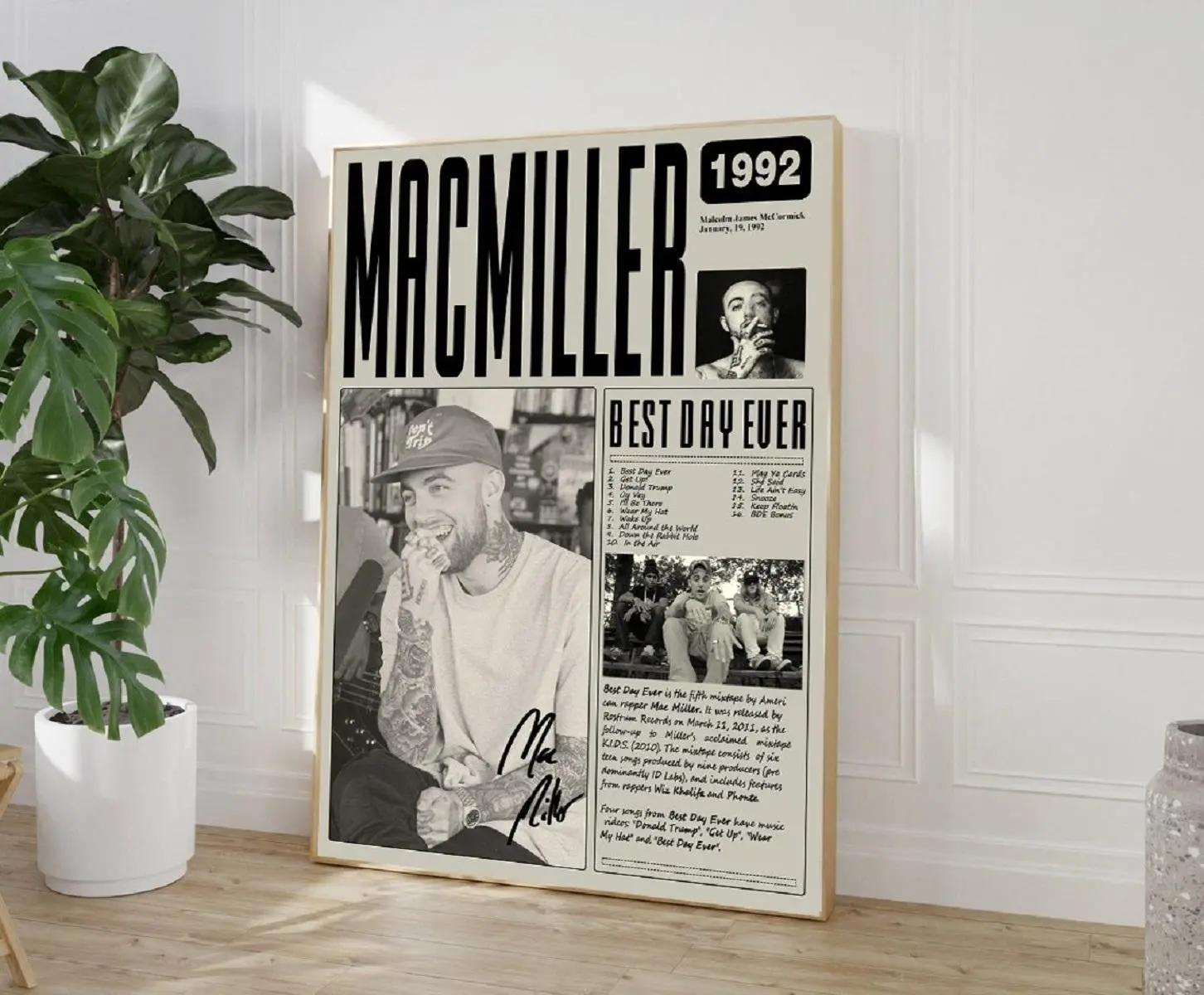 Artistic Retro Magazine Graphic Poster - Best Day Ever Album