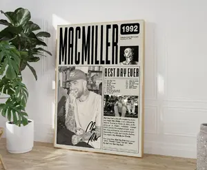 Mac Miller Poster, Best Day Ever Album Wall Art, Mac Miller Retro Magazine Poster, Mac Miller Album Art Print Decor Photo