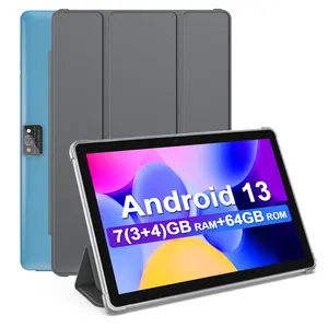 Android tablet 10 inch, Android 13 Tablet 7GB (3+4 Expansion) RAM+64GB ROM 1TB Expand, 6000mAh Battery, Quad-Core Tablet PC, WiFi, 2MP+8MP Dual Camera, 1280×800 FHD IPS Screen, Perfect Christmas Gift