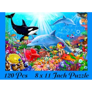 Ocean Animals Sublimated 120-Piece Puzzle