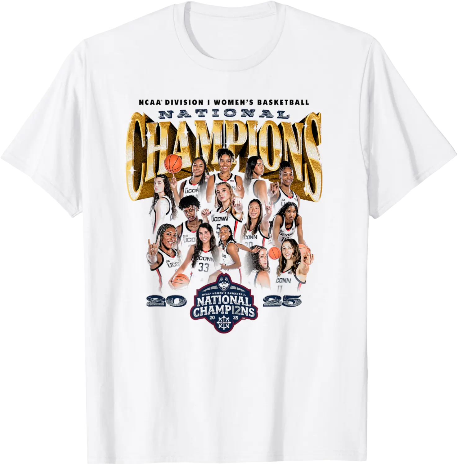 UConn 2025 Women's Basketball National Champions NIL T-Shirt - Jadwigag Shop 1F3B0F3PH8GWJ