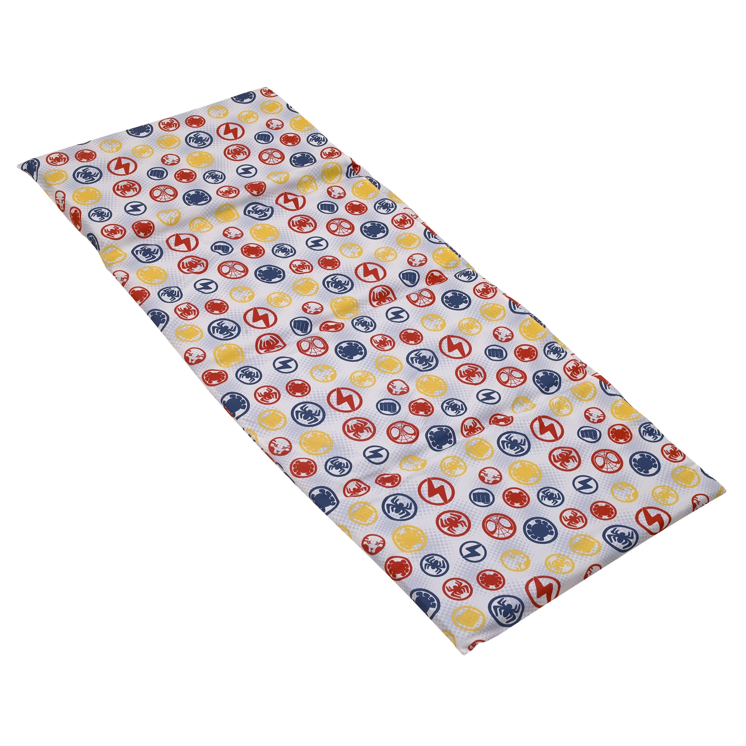 Spidey and His Amazing Friends Blue, Red, Yellow, and Green, Team Up Preschool Nap Pad Sheet