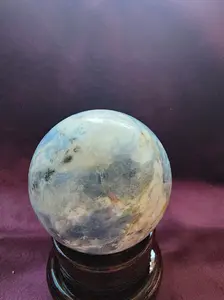 Blue Kyanite Alignment Sphere  | 1 lb Chakra Balancing & Energy Clearing Stone