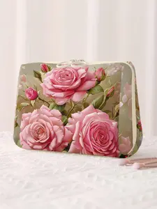 Floral Pattern Makeup Bag, Lightweight Multi-functional Fashionable Cosmetic Bag, Casual Travel Makeup Bag, Suitable for Casual Travel and Business Trips