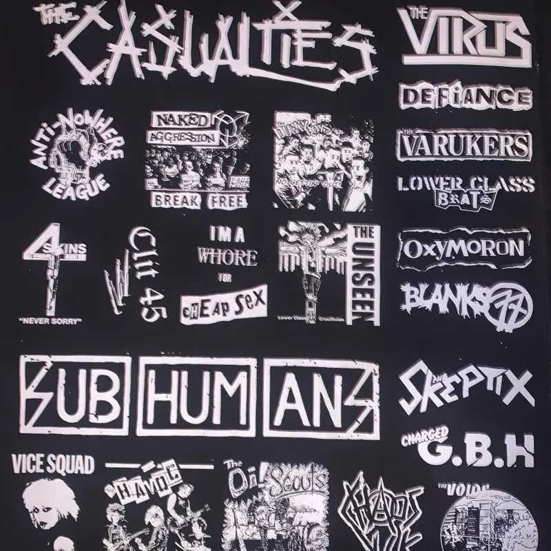 Street Punk patches sheet diy decoration casualties