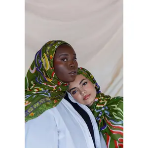 VELA Remembrance Green Print Modal Hijab