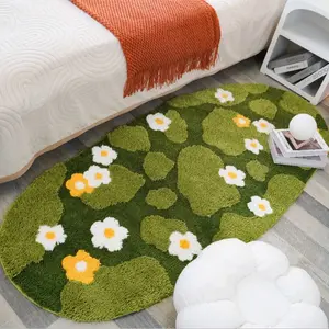 Spring Meadow Moss Plush Rug Bedroom Bedside Non-Slip Household Window Sill Cushion Graphic rugs garden rugs tufted runner rugs