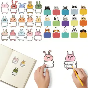 360pcs Cartoon Animal Personalized Name Labels Stickers, Funny Stickers, Back to School Supplies, Laptop Stationery Decorations, Writable DIY Craft Accessories