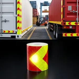 High-Intensity Reflective Tape for Vehicles, Trailers, Boats, and Signs, / Fluorescent Safety Warning Strip, Visible Day and Night