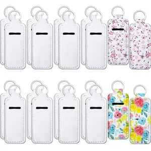 20 Pcs Sublimation Lipstick Holder Set,Keychain Bulk,Blank Lipstick Neoprene Clip-on Sleeve,Travel Key Ring Holder,Christmas Party Gifts,Hand Tools Kits