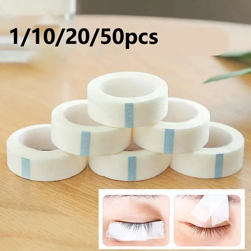 Breathable Medical Tape Eyelash Extension Needle Tape False Eyelashes Patch Eye Lid Sticker, Eyelashes Extensions, 1-50 Pieces, Makeup Tool