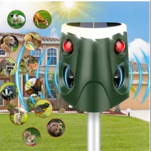Solar Powered Ultrasonic Mouse Repellent, Waterproof Voice Multifunctional Bird Repellent, Outdoor Animal Repellent for Garden Farm