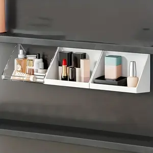 Wall Mounted Storage Box Large Capacity Hanging Makeup Storage Holder Punch Free Household Bathroom Sundry Storage Rack