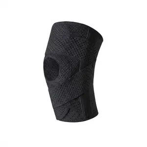 AOLIKES Plus Size Patellar Tendon Strap Pack - Sporty Protective Gear, Mesh Fabric Knee Brace with Adjustable Wrap, Side Stabilizers, Ultra-Soft Bandage for Running, Knee Pain Relief