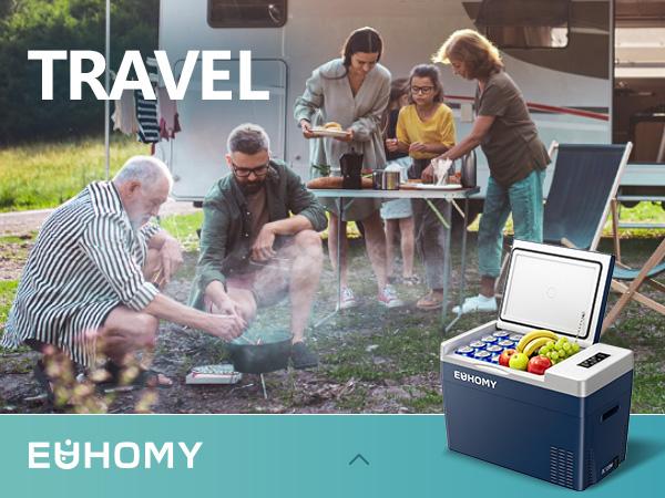 【Back To School】EUHOMY 12 Volt Refrigerator, 23&31QT Compressor Electric Cooler APP Control, Car Fridge -4℉~68℉, Portable Refrigerator 12/24V DC 100-240V AC, Portable Freezer for Camping, Travel, Boat