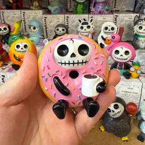 Mystery Furrybones Skeleton Face Figurine