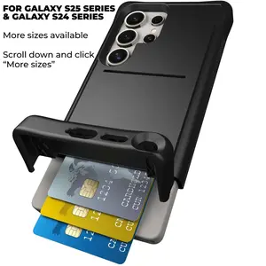 For Galaxy S24/S25/S26 Series: Scooch Wingmate Hidden Wallet Case with Card Holder (Up to 4 Cards and Cash) with Wingmount Car Mount Feature and CardStand Feature, Protective and Shockproof for Up to 10-Foot Falls, Military Grade Protection