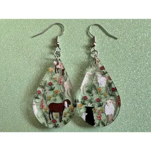 Goat Earrings: Laser Cut Acrylic Goats, Goats, Kids, Farm, Animals, White Goat, Brown Goat, Black Goat, Best Gifts for Her/Him/Them