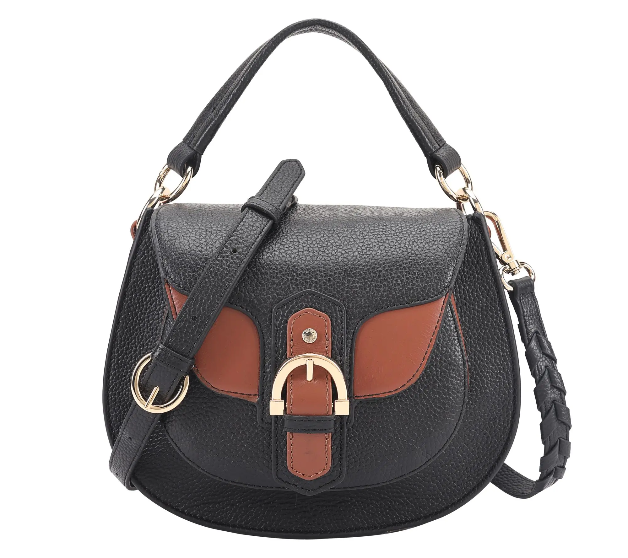 Paul Costelloe Leather Saddle Bag with Crossbody_Strap Paul Costelloe Leather Saddle Bag with Crossbody_Strap