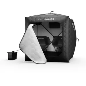 2-Person SAUNABOX GO: Portable Steam Sauna with Bluetooth App Features