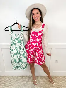 Women's Light Chic Rayon-Nylon Blend Avery Mae Straps Romper - 2 Colors