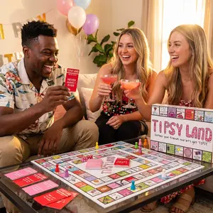 Portable Splash-Proof Drinking Game Set, Waterproof Cards and Foldable Mat, Multiplayer Board Game for Holiday Parties and Travel Gatherings, Adult Entertainment Product