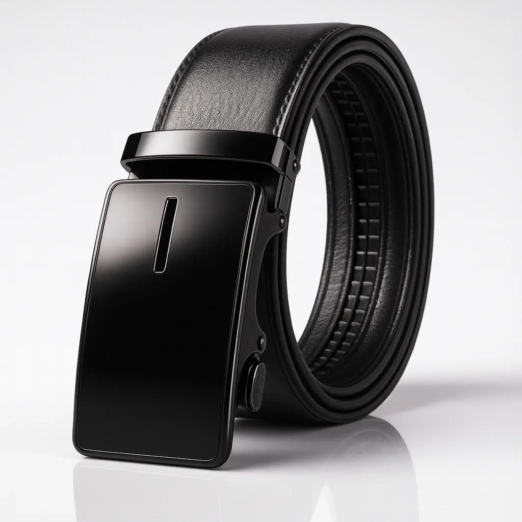 Mens Belt Leather Ratchet Belt For Men Dress and Casual with Adjustable Buckle, Trim to Fit