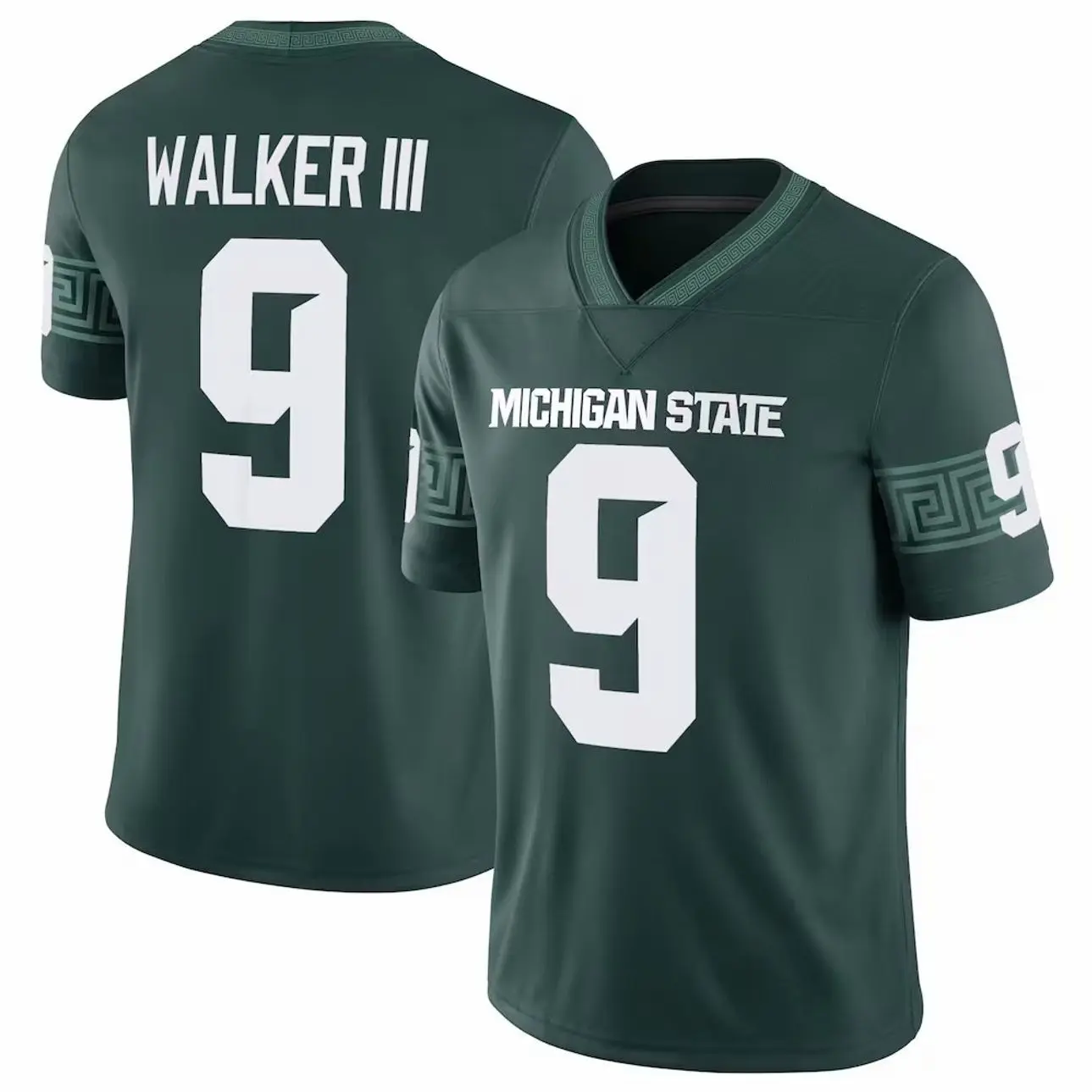 Unisex Football 9 Walker III Michigan State Spartans College Team Alumni Game Jersey - Green