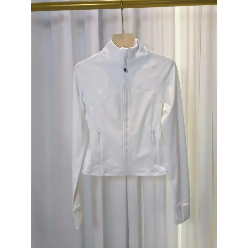 Women's Silver Color Zipper Jacket, Short Sleeve Stand Collar Yoga Coat, Slim Fit Breathable Quick-Dry Sun Protection Outerwear, Sports Jacket Women's Silver Color Zipper Jacket, Short Sleeve Stand Collar Yoga Coat, Slim Fit Breathable Quick-Dry Sun Protection Outerwear, Sports Jacket