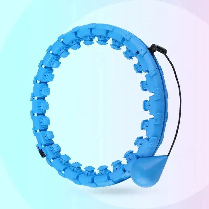 Smart weighted hoop that removes links as you lose inches