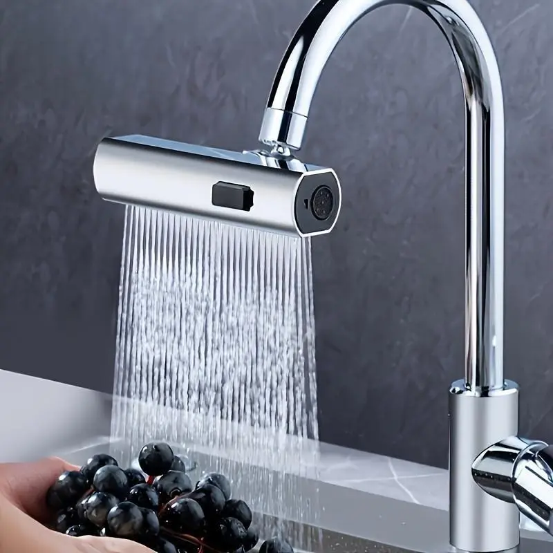 Multi-Functional Three-In-One Kitchen Faucet, Touch Rotating Nozzle, Sink Extender, Fruit Vegetable Cleaner, Kitchen Accessories, Kitchen Faucet Attachment, Faucet Sprayer Attachment