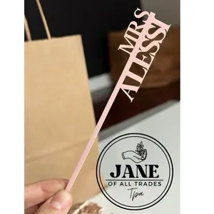 Bridal Shower Drink Stirrers Custom Mrs Drink Stirrers Bridal Shower Decor Personalized Bridal Party Ideas