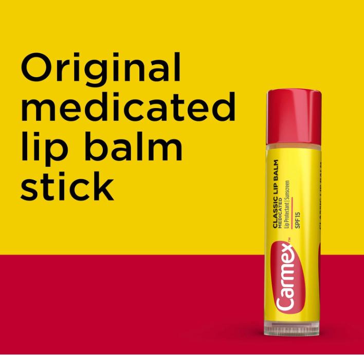 Carmex Classic Medicated Lip Balm Sticks, Lip Moisturizer for Chapped Lips, 9 Count (3 Packs of 3) Cocoa Moisturizing